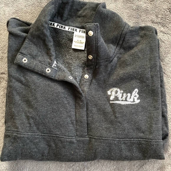 SOLD ❌ PINK VS Boyfriend Varsity Bling Pull Over - Picture 8 of 8